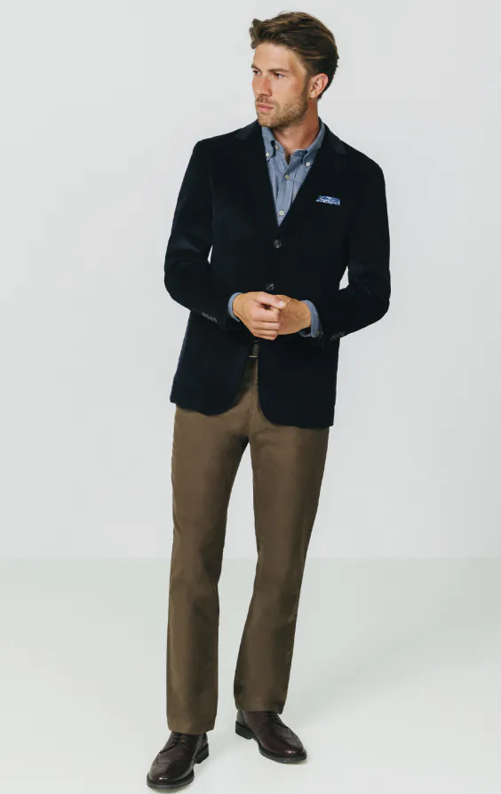 Navy Corduroy Jacket with Patch Pockets thumbnail 2