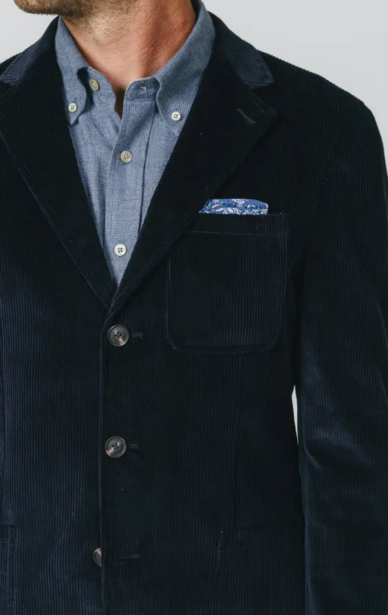 Navy Corduroy Jacket with Patch Pockets thumbnail 4