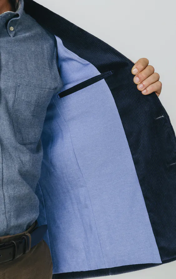 Navy Corduroy Jacket with Patch Pockets thumbnail 5