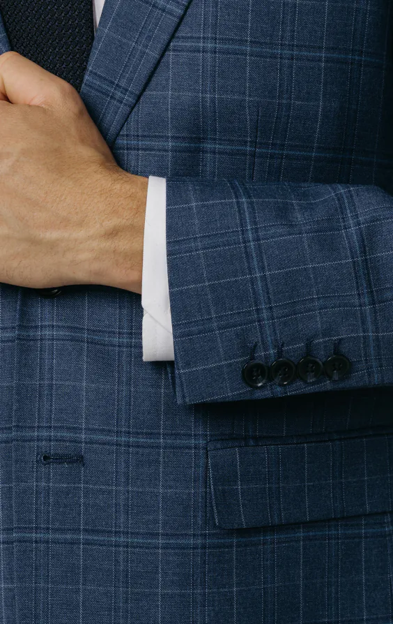 Blue Check Suit Jacket - photo 2