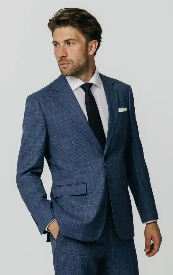 Blue Check Suit Jacket Blue Check Suit Jacket