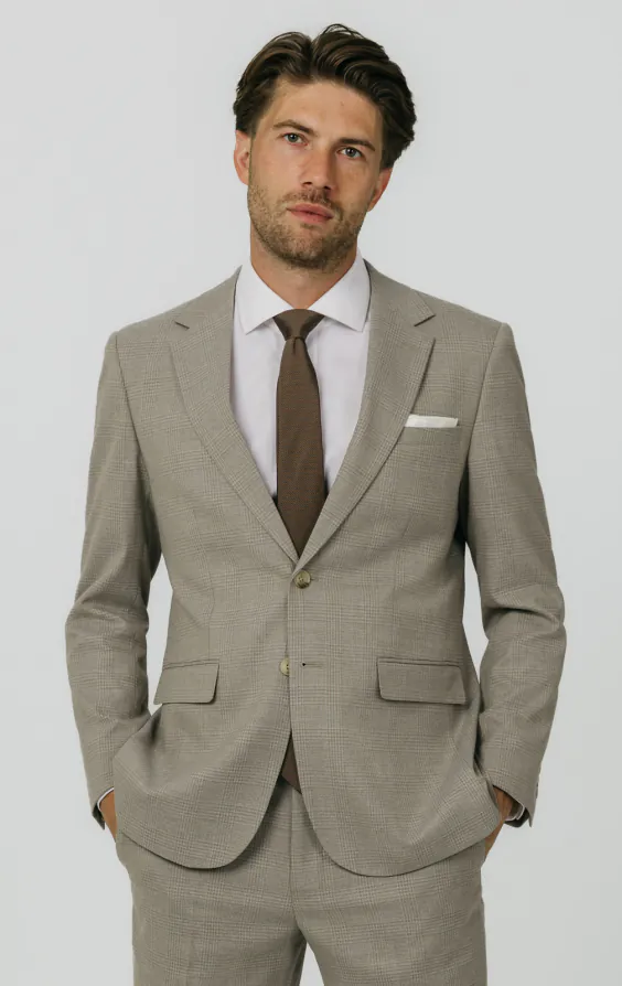 Natural Check Suit Jacket