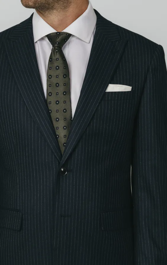 Navy Chalkstripe Suit thumbnail 4