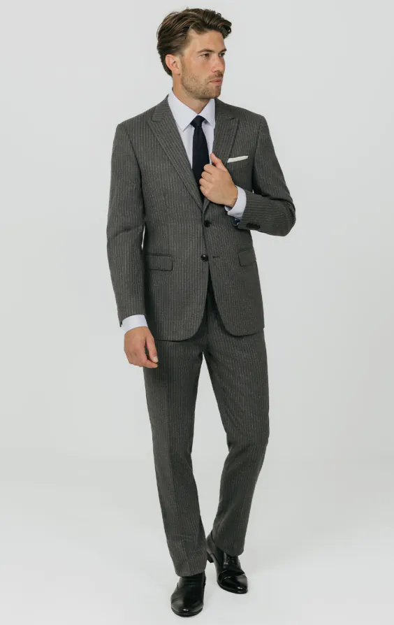 Charcoal Chalkstripe Suit Jacket thumbnail 2