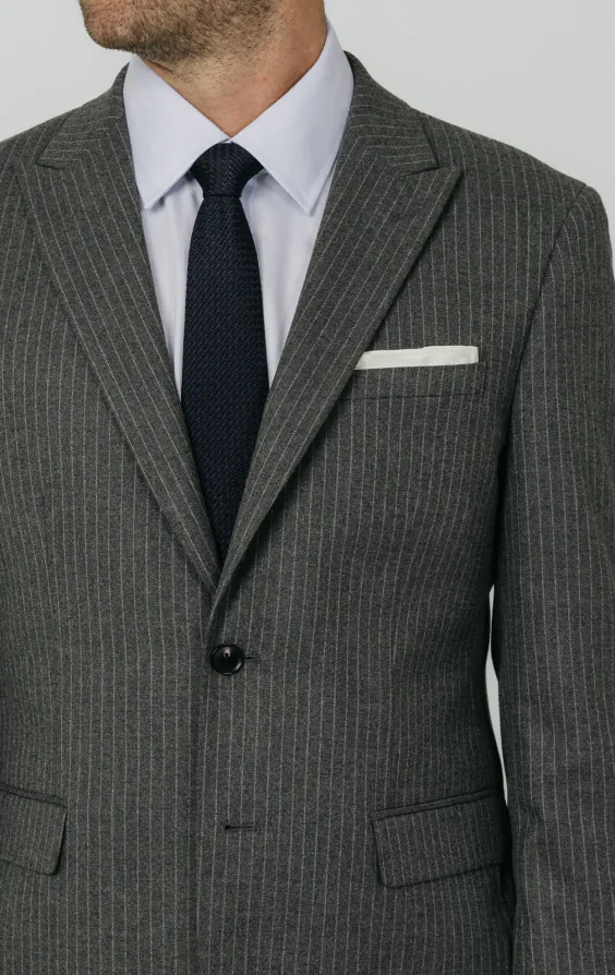 Charcoal Chalkstripe Suit thumbnail 4