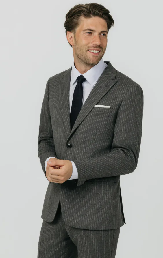 Charcoal Chalkstripe Suit Jacket primary image