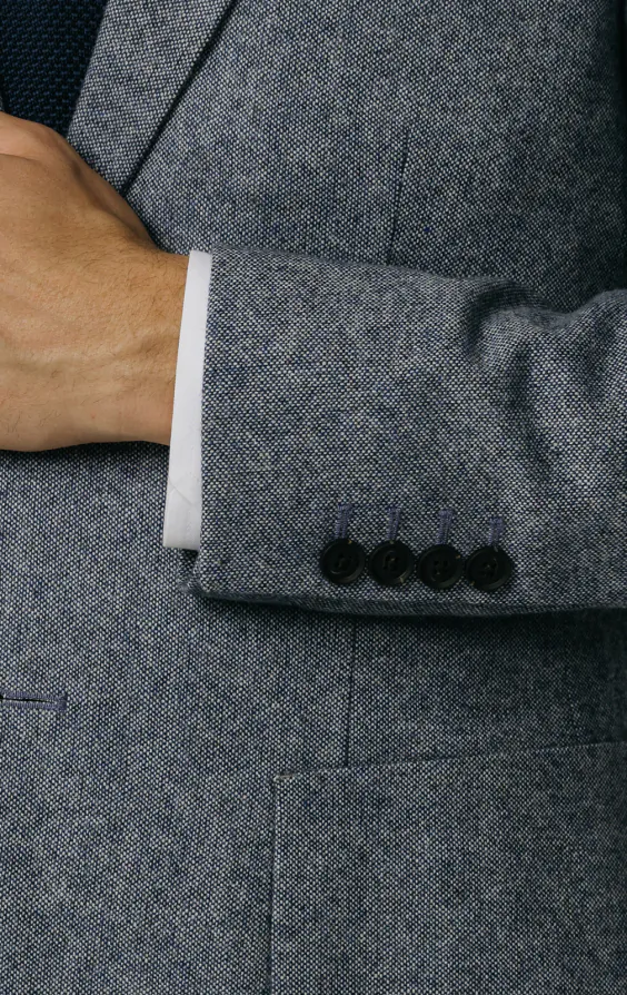Blue Donegal Tweed Suit Jacket - photo 2 Blue Donegal Tweed Suit Jacket - photo 2