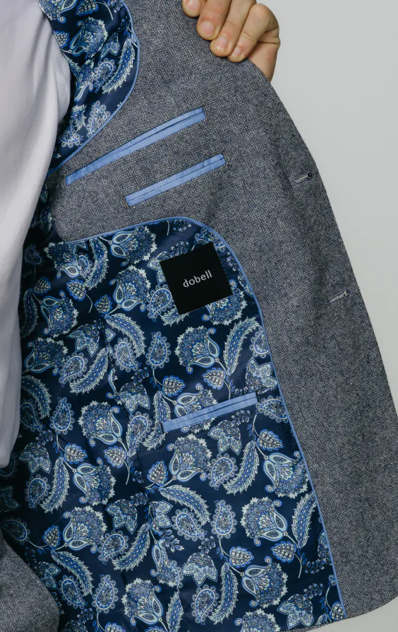 Blue Donegal Tweed Suit Jacket - photo 4 Blue Donegal Tweed Suit Jacket - photo 4