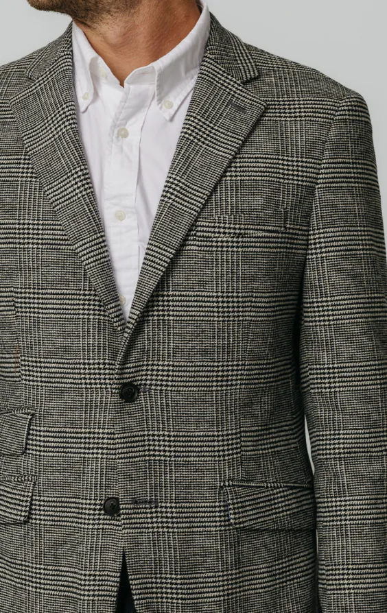 Black and Cream Prince of Wales Check Tweed Jacket - photo 3 Black and Cream Prince of Wales Check Tweed Jacket - photo 3