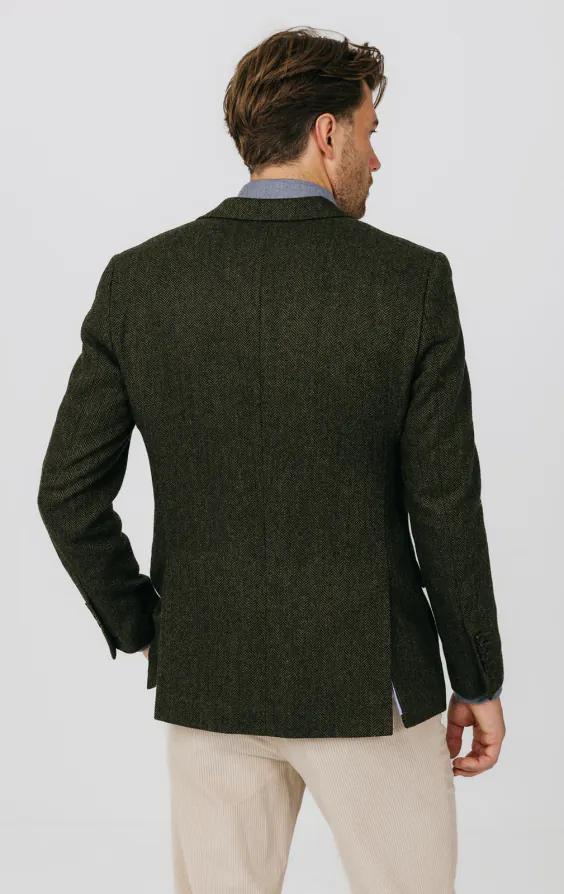 Green Herringbone Tweed Jacket - photo 5 Green Herringbone Tweed Jacket - photo 5