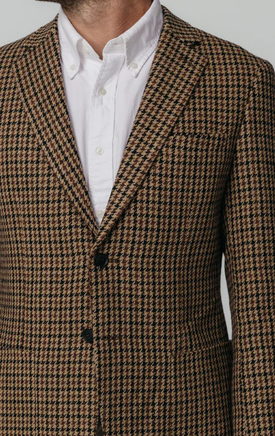Brown Houndstooth Tweed Jacket - photo 3