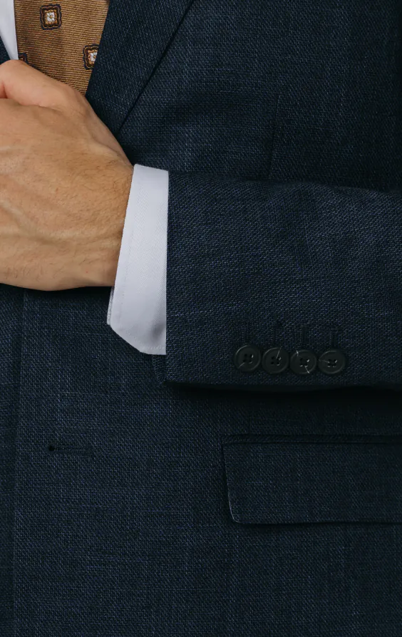 Blue Weave Suit Jacket - photo 2