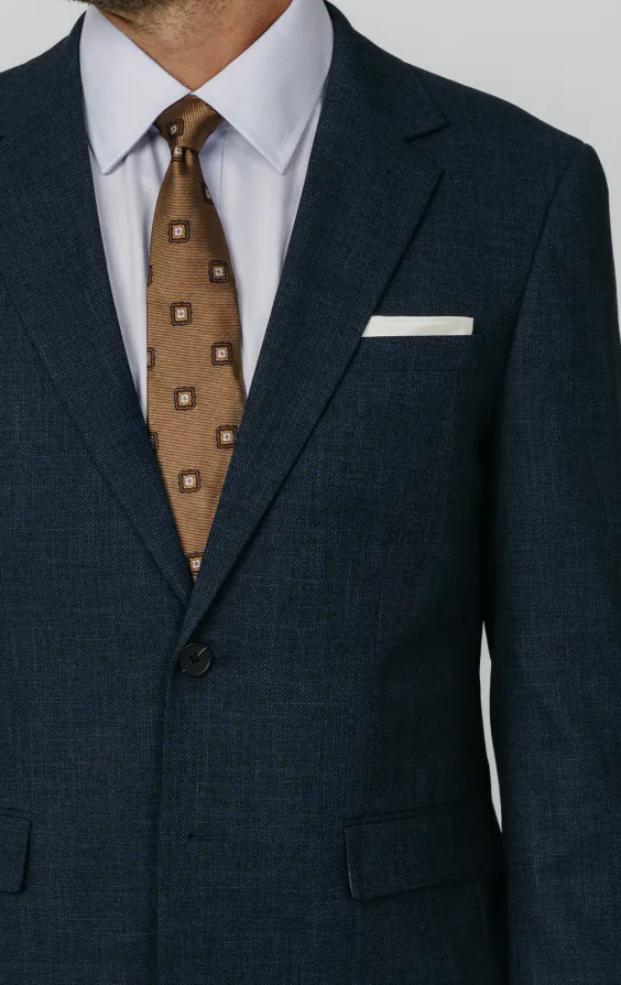 Blue Weave Suit Jacket - photo 3