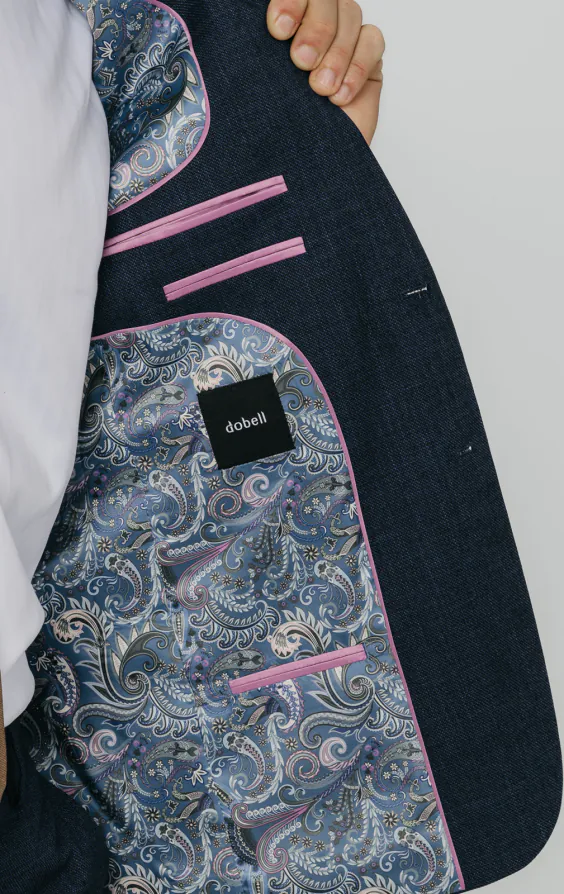 Blue Weave Suit Jacket - photo 4
