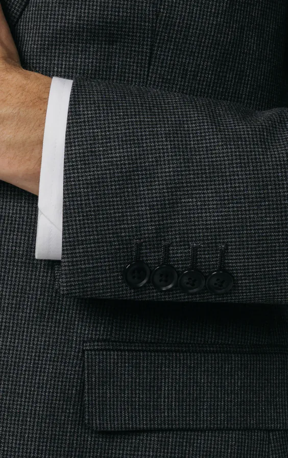 Charcoal Puppytooth Check Suit thumbnail 3