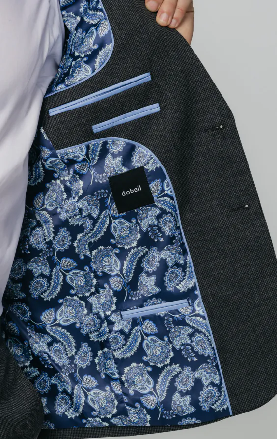 Charcoal Puppytooth Check Suit thumbnail 5