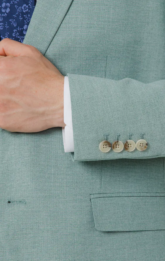 Mint Green Hopsack Suit Jacket - photo 2
