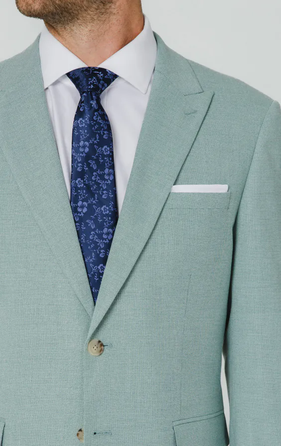 Mint Green Hopsack Suit Jacket - photo 3