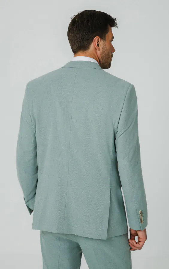 Mint Green Hopsack Suit Jacket - photo 5