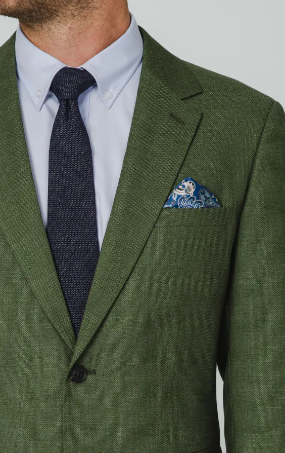 Pine Green Textured Weave Suit - photo 3