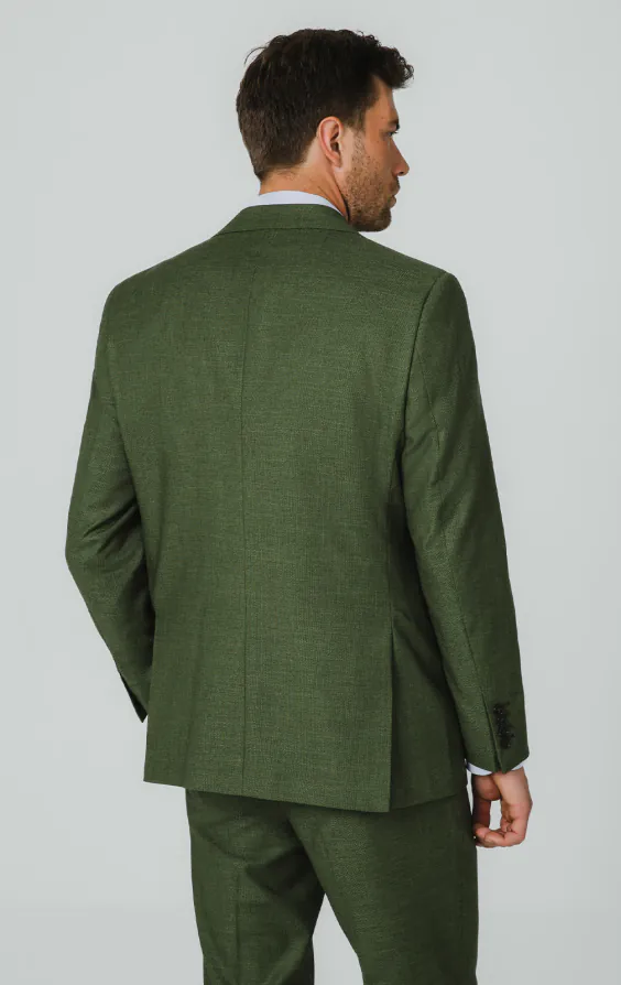 Pine Green Textured Weave Suit - photo 5