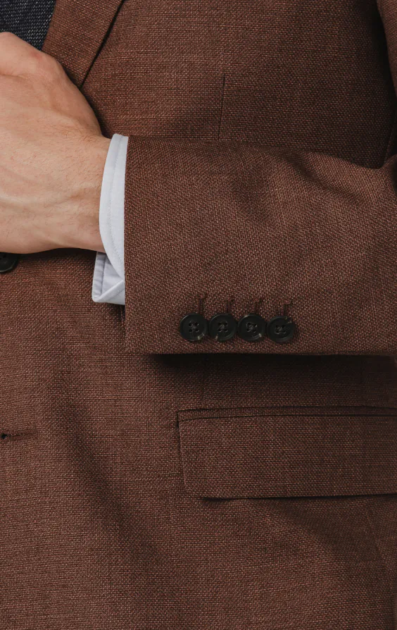 Rust Brown Textured Weave Suit - photo 2 Rust Brown Textured Weave Suit - photo 2