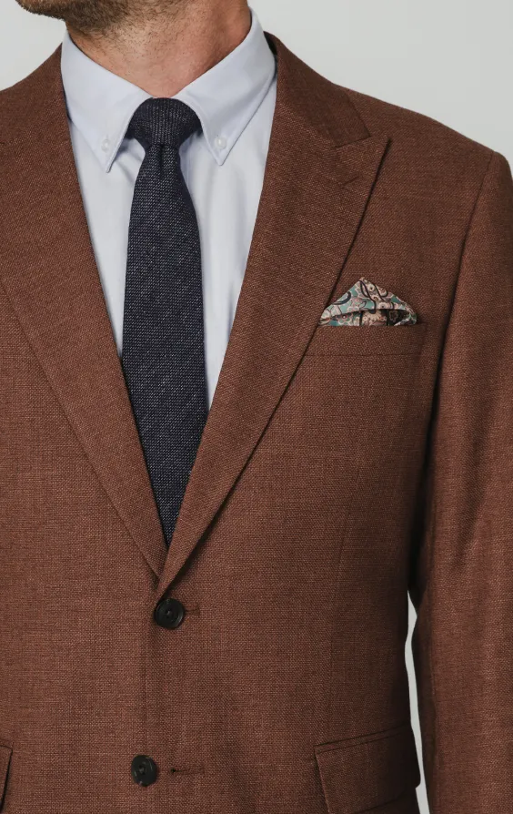 Rust Brown Textured Weave Suit - photo 3 Rust Brown Textured Weave Suit - photo 3