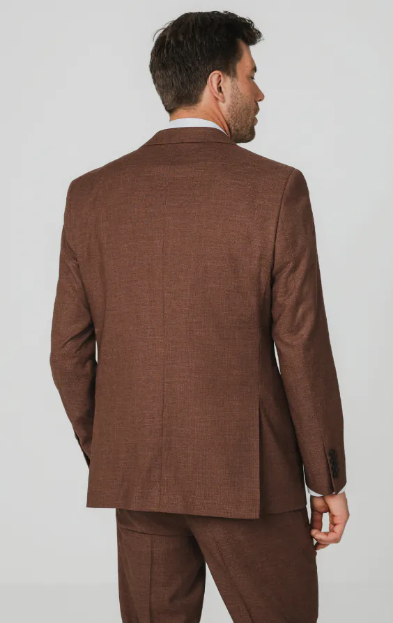 Rust Brown Textured Weave Suit - photo 5 Rust Brown Textured Weave Suit - photo 5