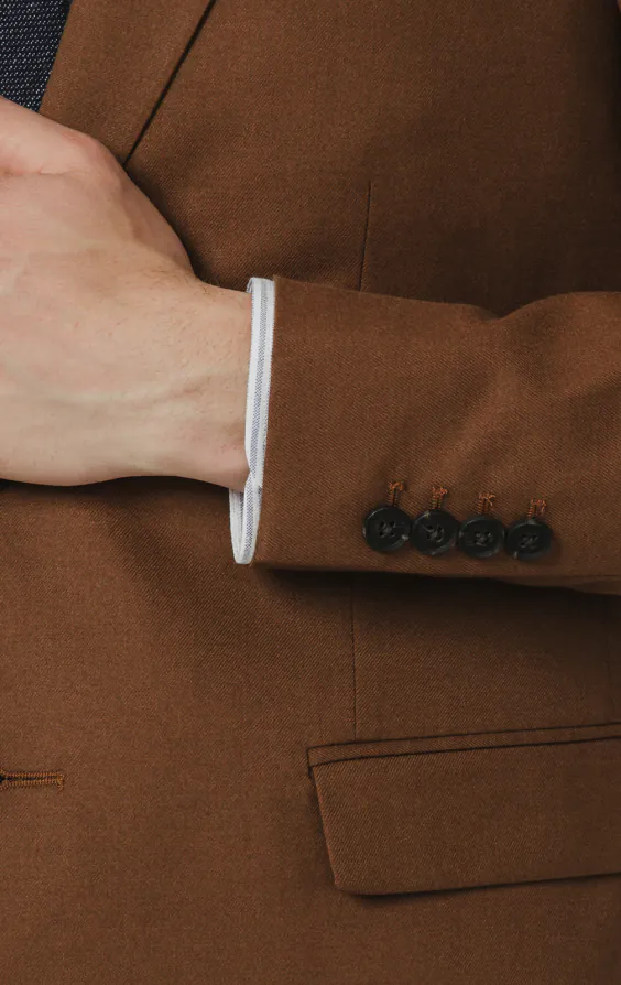 Mid Brown Twill Suit Jacket - photo 2 Mid Brown Twill Suit Jacket - photo 2