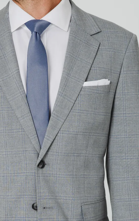 Light Grey & Blue Check Suit - photo 3 Light Grey & Blue Check Suit - photo 3