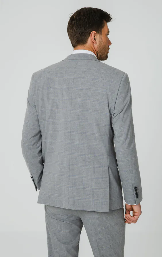 Light Grey & Blue Check Suit - photo 5 Light Grey & Blue Check Suit - photo 5