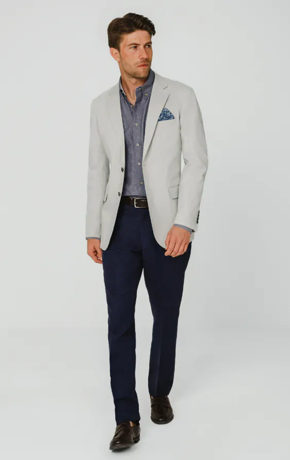 Light Grey Cotton Twill Jacket - photo 1 Light Grey Cotton Twill Jacket - photo 1
