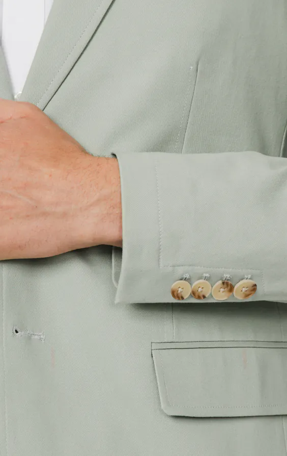 Sage Green Cotton Twill Jacket - photo 2