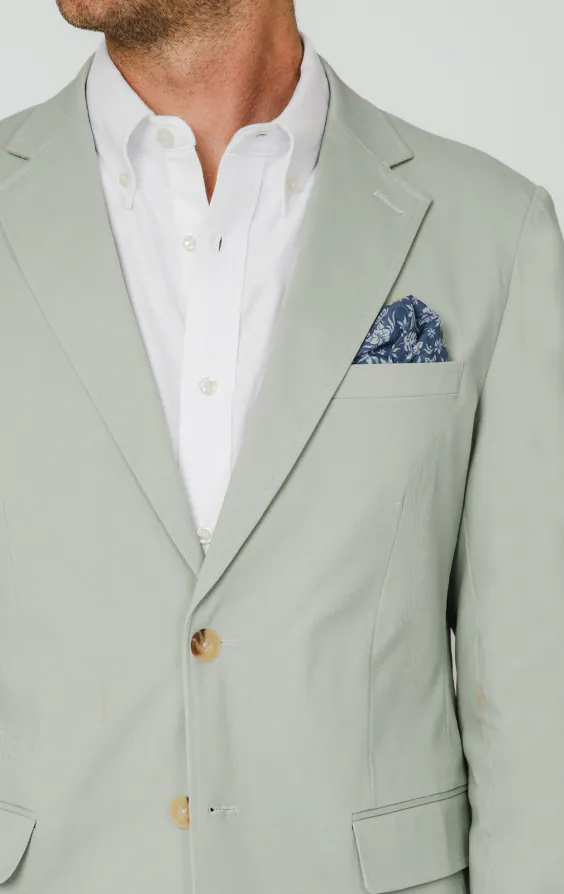 Sage Green Cotton Twill Jacket - photo 3
