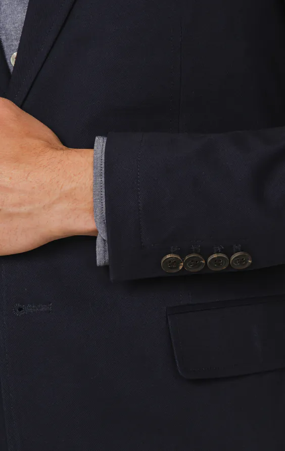 Navy Cotton Twill Jacket - photo 2 Navy Cotton Twill Jacket - photo 2