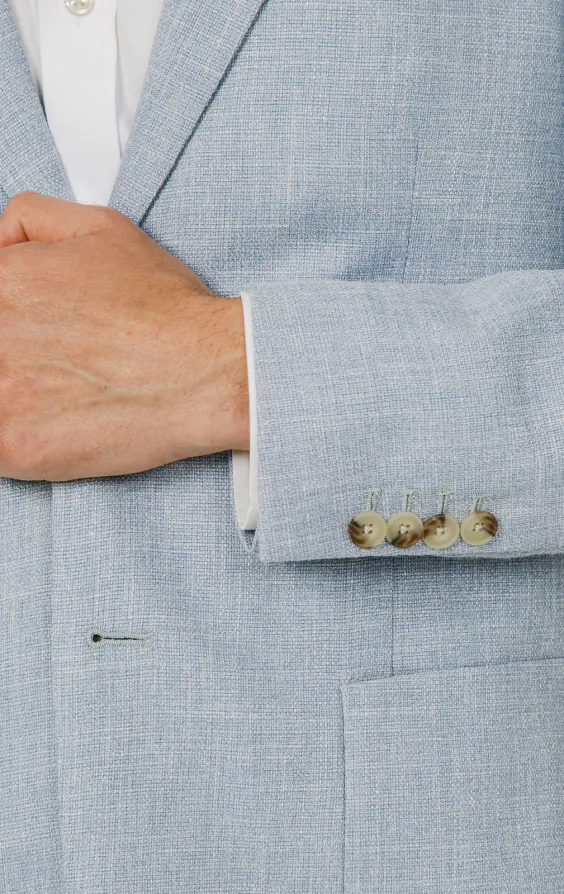 Light Blue Textured Weave Jacket - photo 1 Light Blue Textured Weave Jacket - photo 1