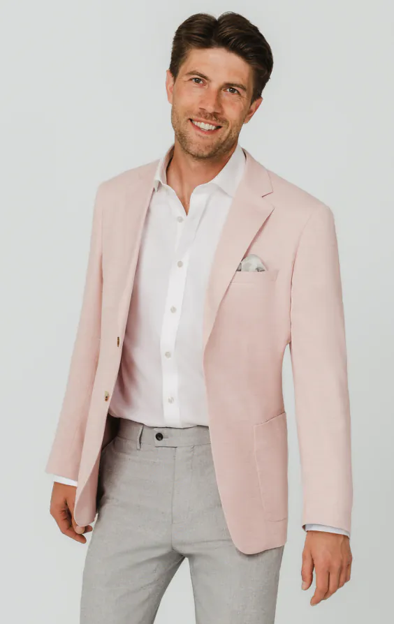 Light Pink Textured Weave Jacket Light Pink Textured Weave Jacket