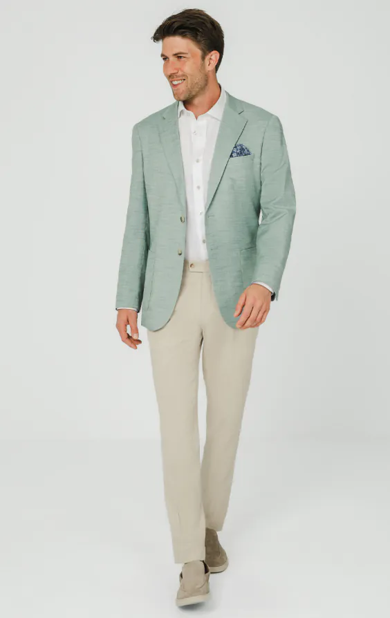 Aqua Green Textured Weave Jacket - photo 1