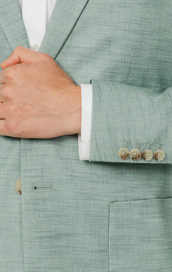 Aqua Green Textured Weave Jacket - photo 2