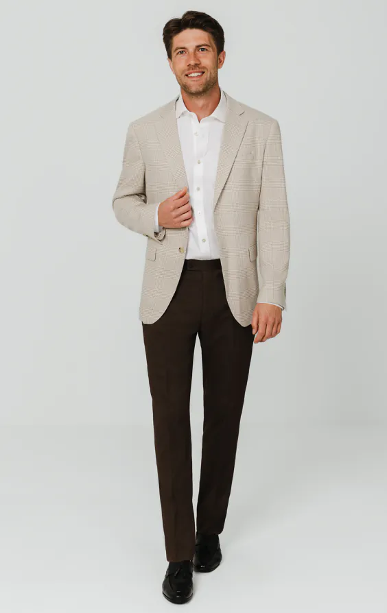 Beige Prince of Wales Check Jacket - photo 1
