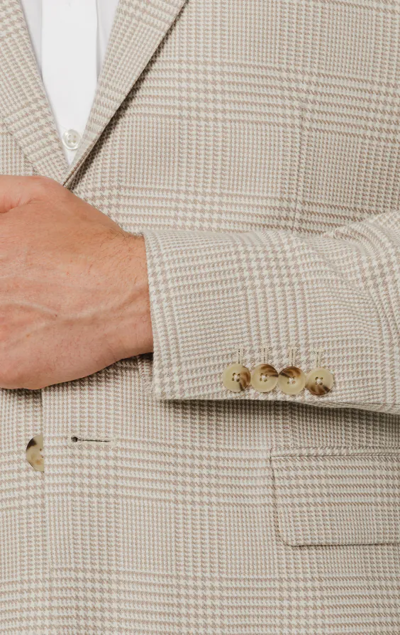 Beige Prince of Wales Check Jacket - photo 2