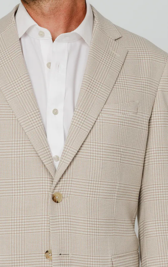 Beige Prince of Wales Check Jacket - photo 3
