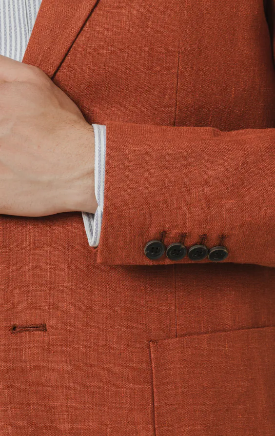 Burnt Orange Pure Linen Suit - photo 2 Burnt Orange Pure Linen Suit - photo 2