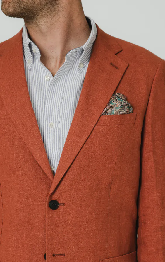Burnt Orange Pure Linen Suit - photo 3 Burnt Orange Pure Linen Suit - photo 3