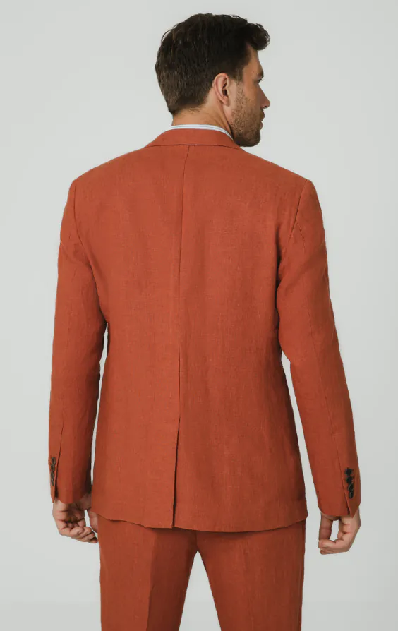 Burnt Orange Pure Linen Suit - photo 5 Burnt Orange Pure Linen Suit - photo 5