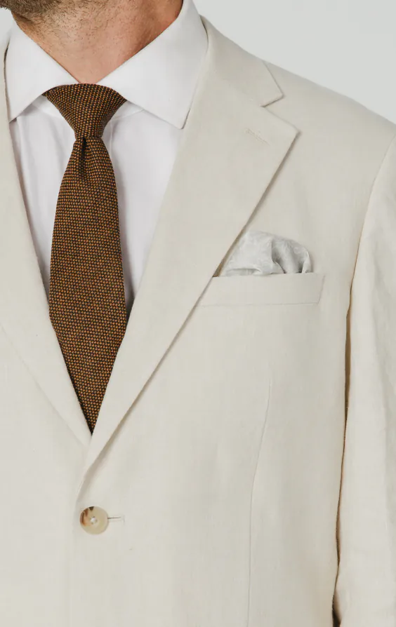 Cream Pure Linen Suit Jacket - photo 3 Cream Pure Linen Suit Jacket - photo 3