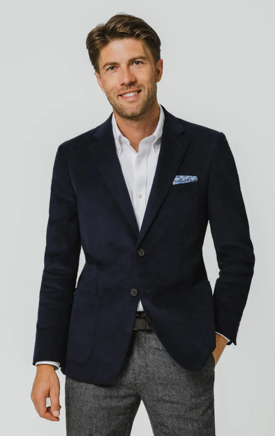 Navy Needlecord Jacket Navy Needlecord Jacket