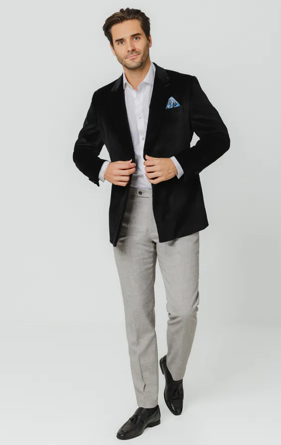 Black Velvet Double Breasted Jacket - photo 1 Black Velvet Double Breasted Jacket - photo 1
