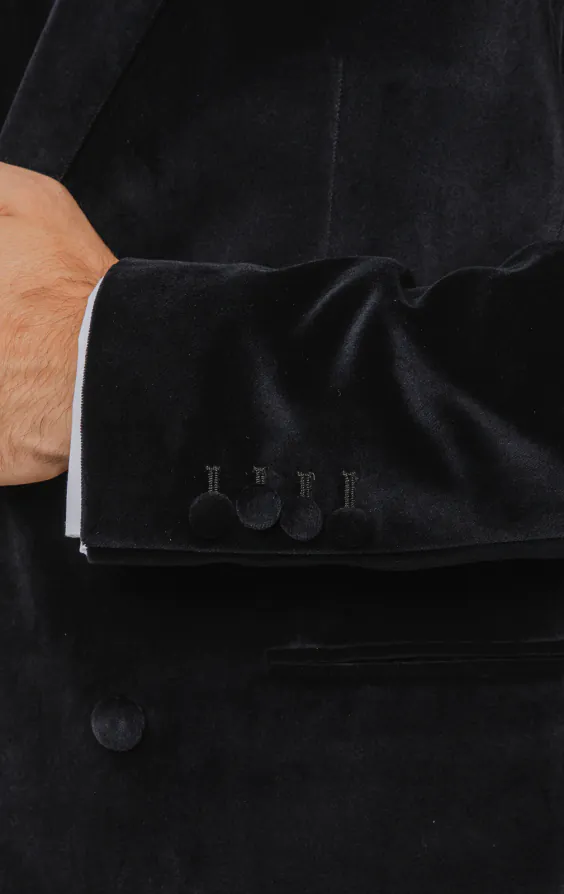 Black Velvet Double Breasted Jacket - photo 3 Black Velvet Double Breasted Jacket - photo 3