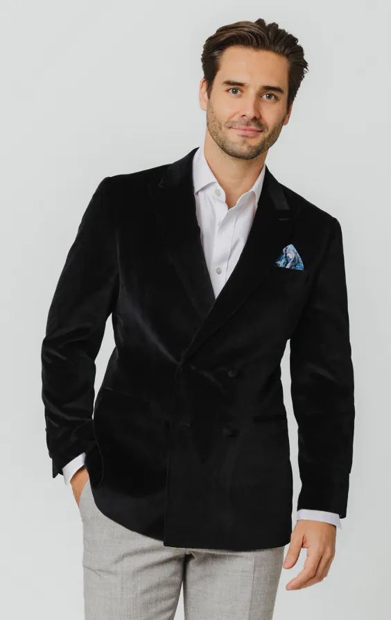 Black Velvet Double Breasted Jacket Black Velvet Double Breasted Jacket